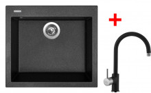 Sinks CUBE 560 Granblack + Vitalia GR 